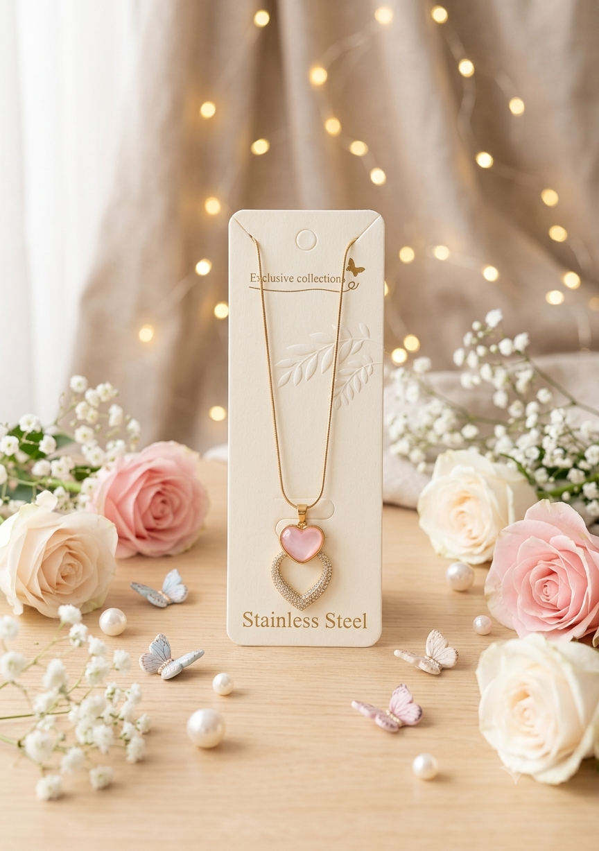 Double Heart pendant Necklace