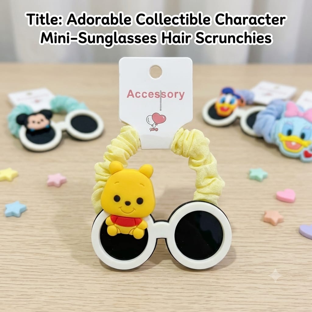 Adorable Mini-Sunglass Hair Scrunchies