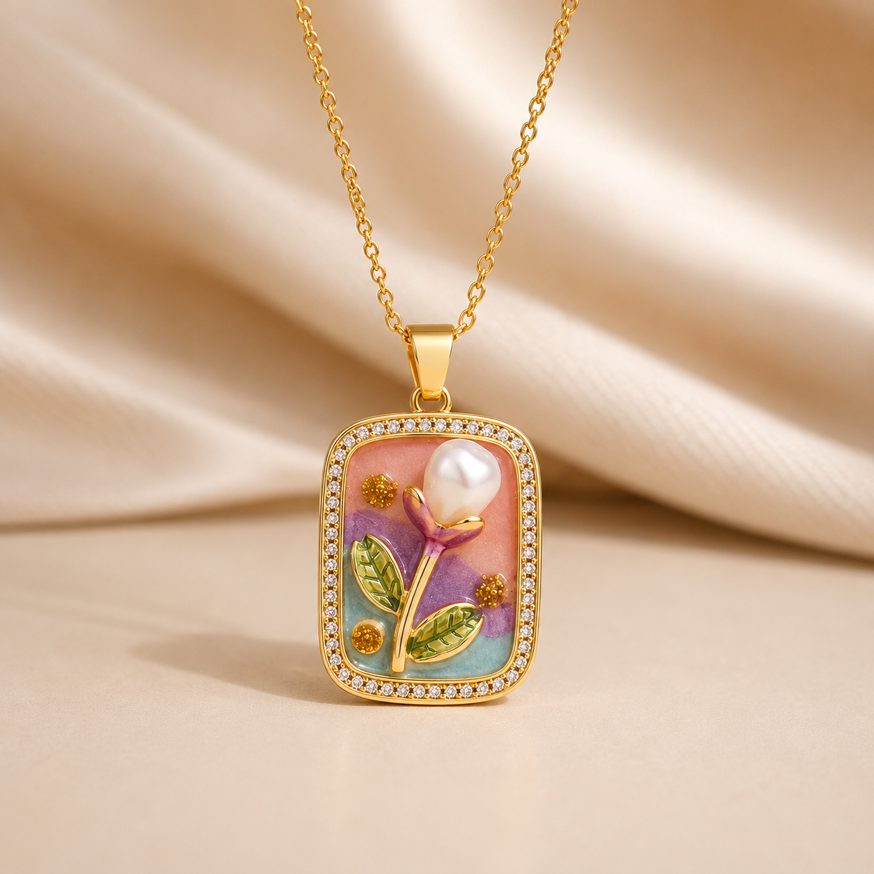 Floral Pearl Pendant