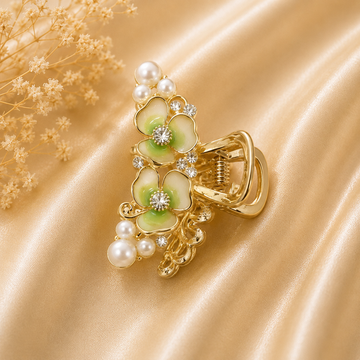 Spring Blossom Pearl Hair Claw