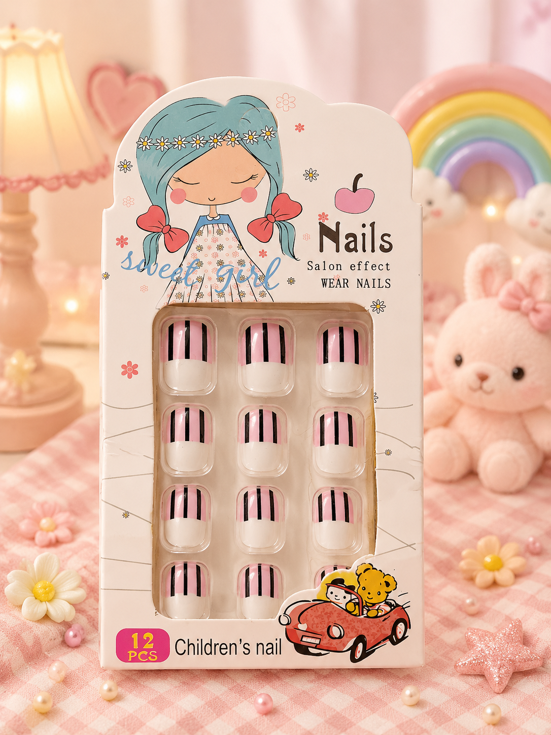 Children's Decorative Press-On Nail Set