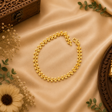 Golden Bloom Floral Bracelet