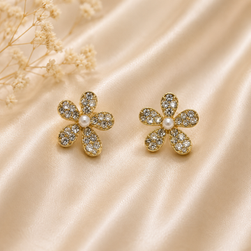 Crystal Bloom Stud Earrings