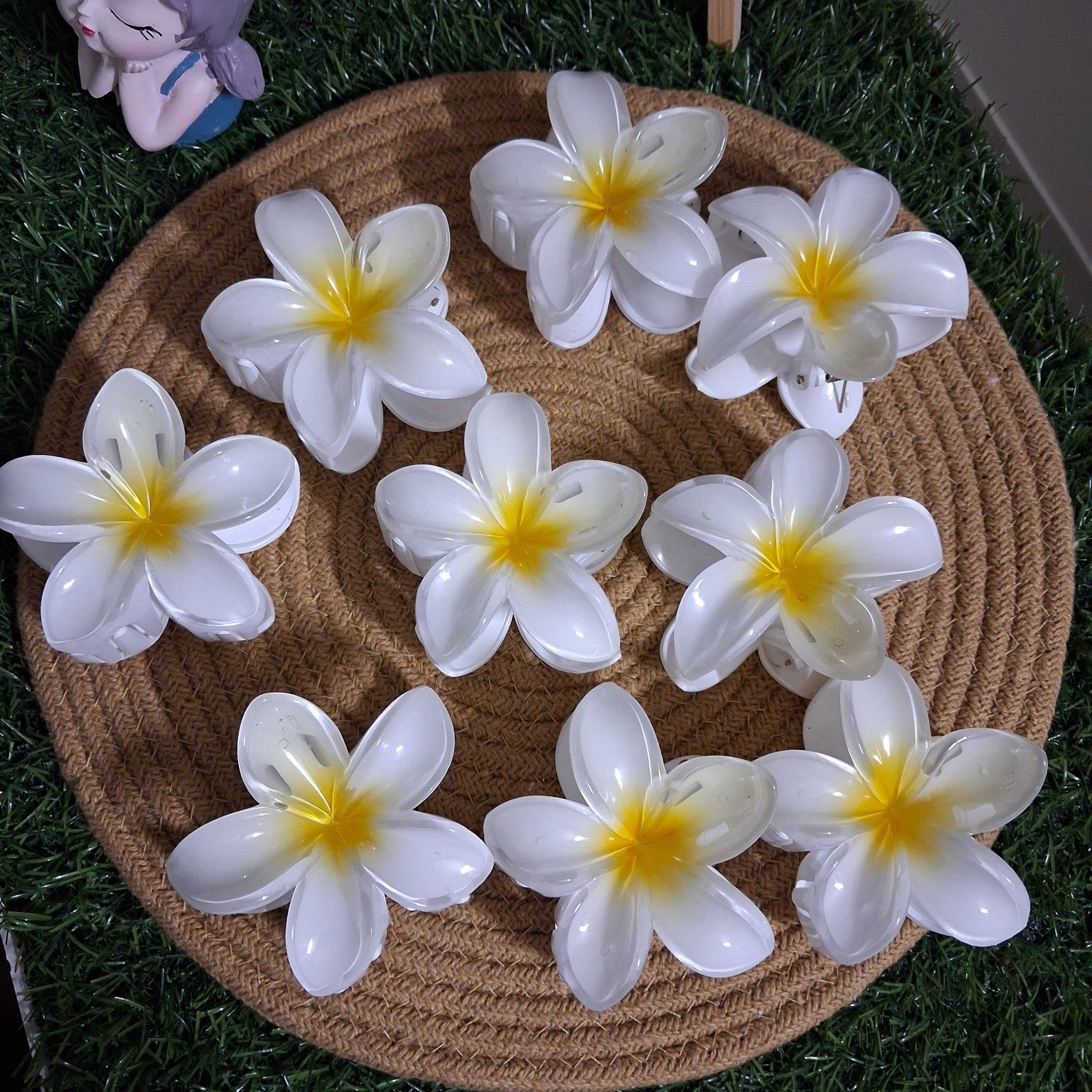 🌼 Tropical Flower Hair Claw Clip Set