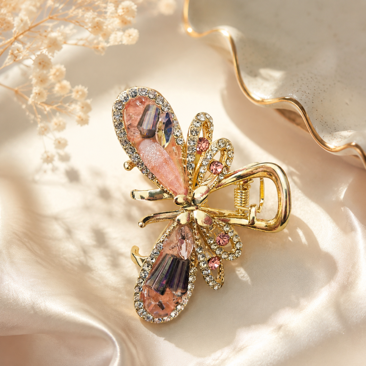 Golden Blossom Hair Clip