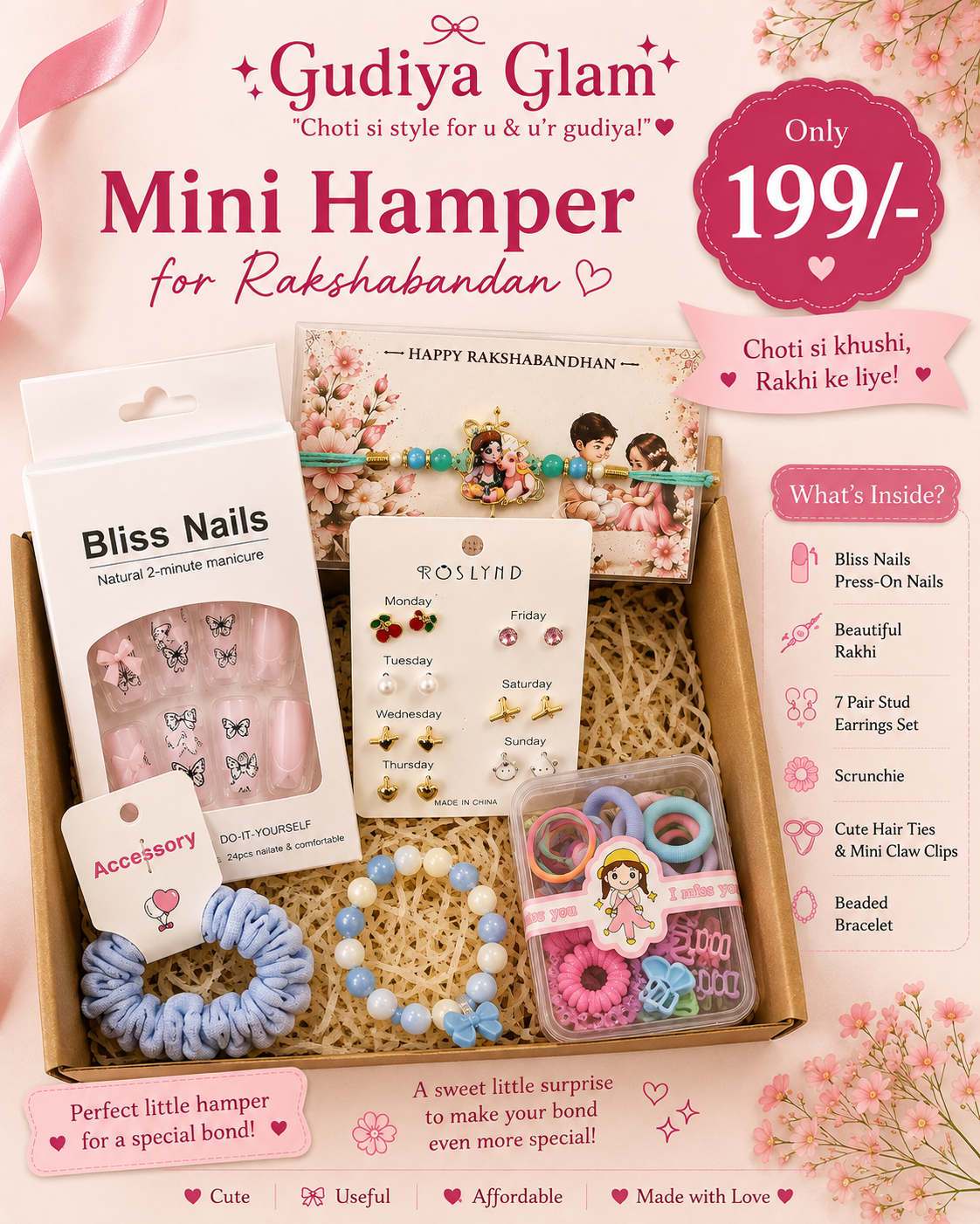 🎀 Mini Love Hamper – ₹199/- | Rakshabandhan Special 💕