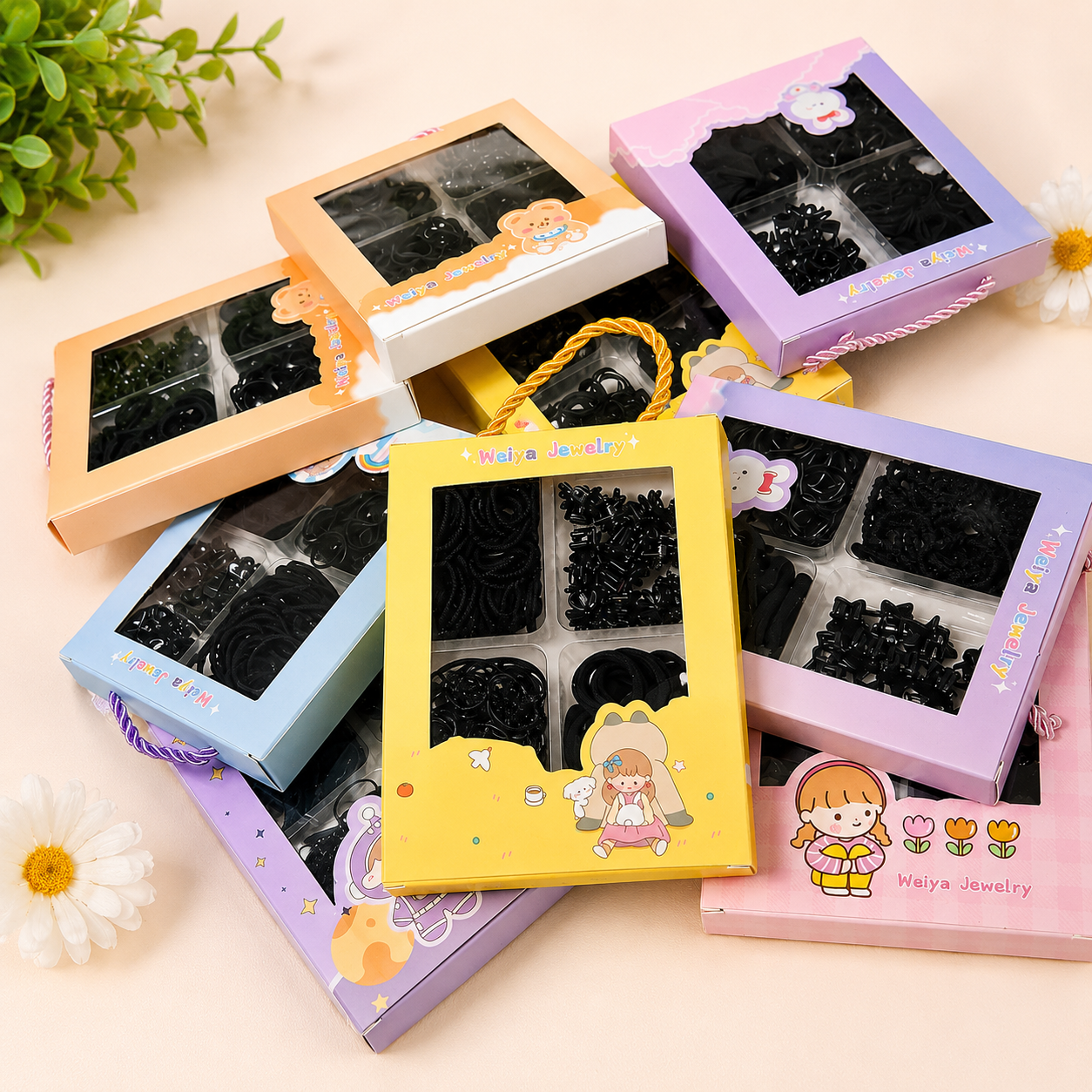 🖤 Classic Black Hair Accessories Gift set