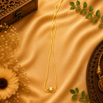 Gold Finish Minimalist Chain Anklet