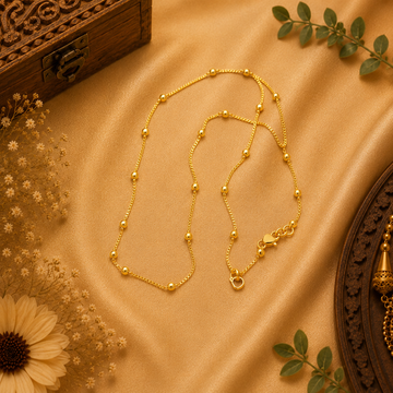 Gold Beaded Anklet